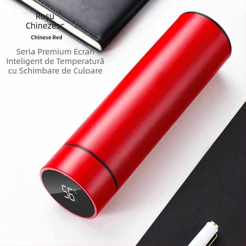 Cana termică, interior din oțel inoxidabil 304, exterior din oțel inoxidabil 201, izolare 12–24 ore, personalizabilă cu logo imprimat