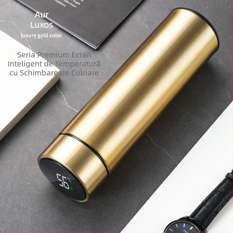 Cana termică, interior din oțel inoxidabil 304, exterior din oțel inoxidabil 201, izolare 12–24 ore, personalizabilă cu logo imprimat