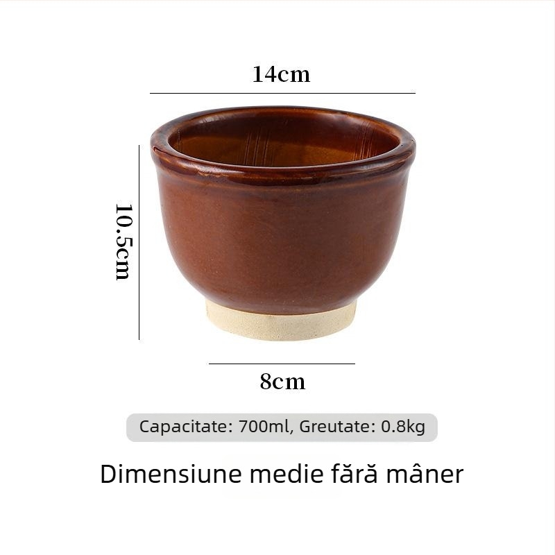 Mortar and pestle set for home use with wooden pestle, dense-tooth pattern, versatile grinder for chili peppers, century egg, garlic, and rice paste.