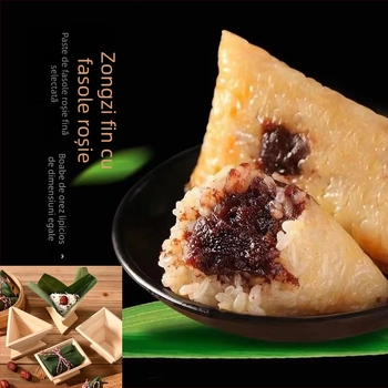 Formă pentru zongzi din lemn masiv; forme triunghiulare și pătrate; imprimare logo disponibilă.