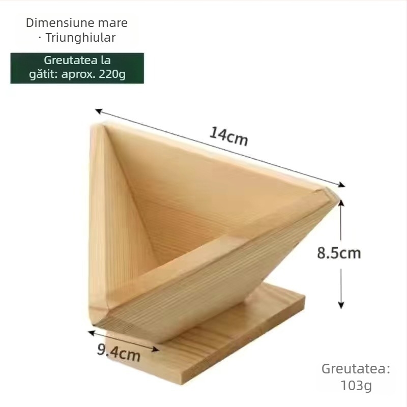 Formă pentru zongzi din lemn masiv; forme triunghiulare și pătrate; imprimare logo disponibilă.