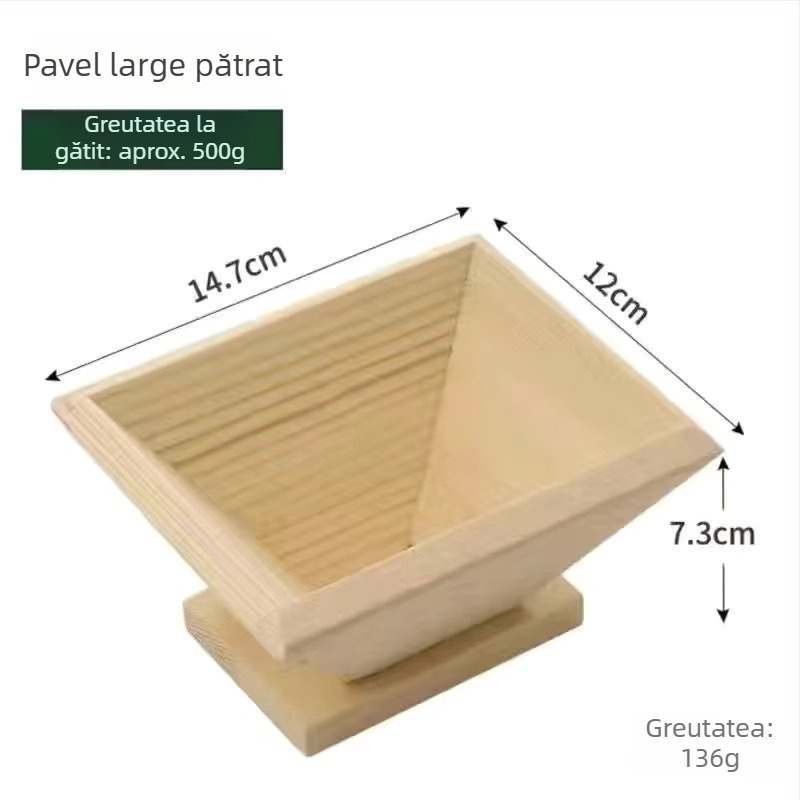 Formă pentru zongzi din lemn masiv; forme triunghiulare și pătrate; imprimare logo disponibilă.