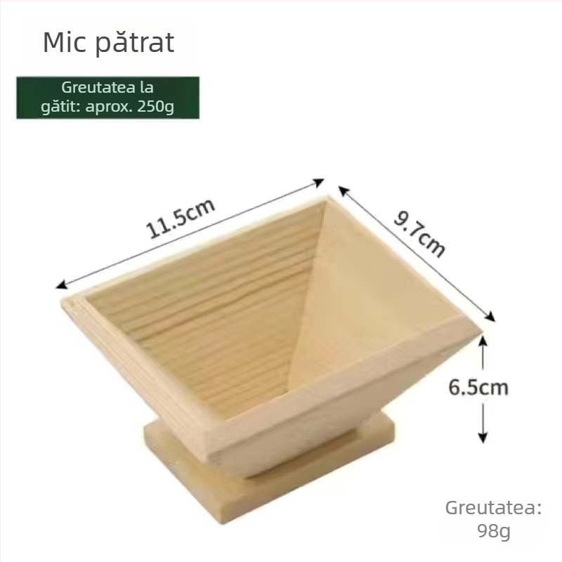 Formă pentru zongzi din lemn masiv; forme triunghiulare și pătrate; imprimare logo disponibilă.