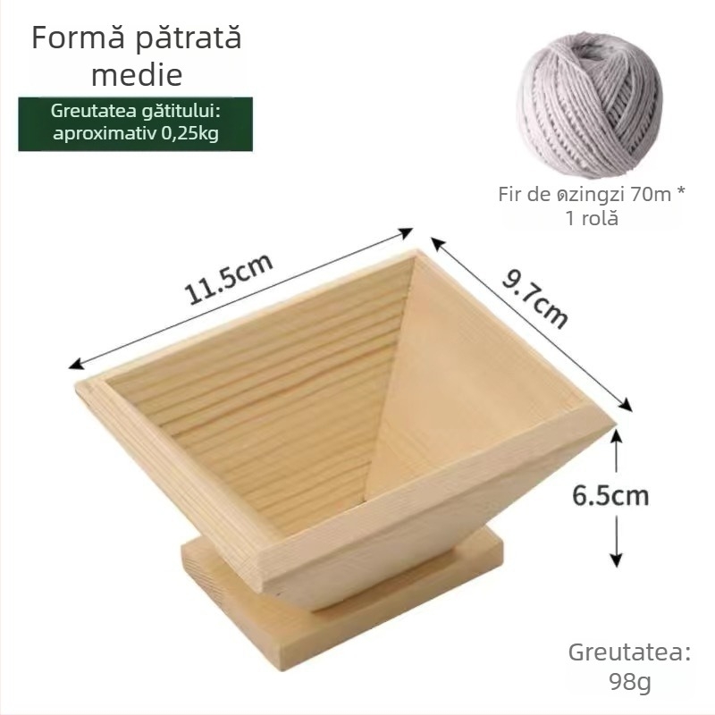 Formă pentru zongzi din lemn masiv; forme triunghiulare și pătrate; imprimare logo disponibilă.