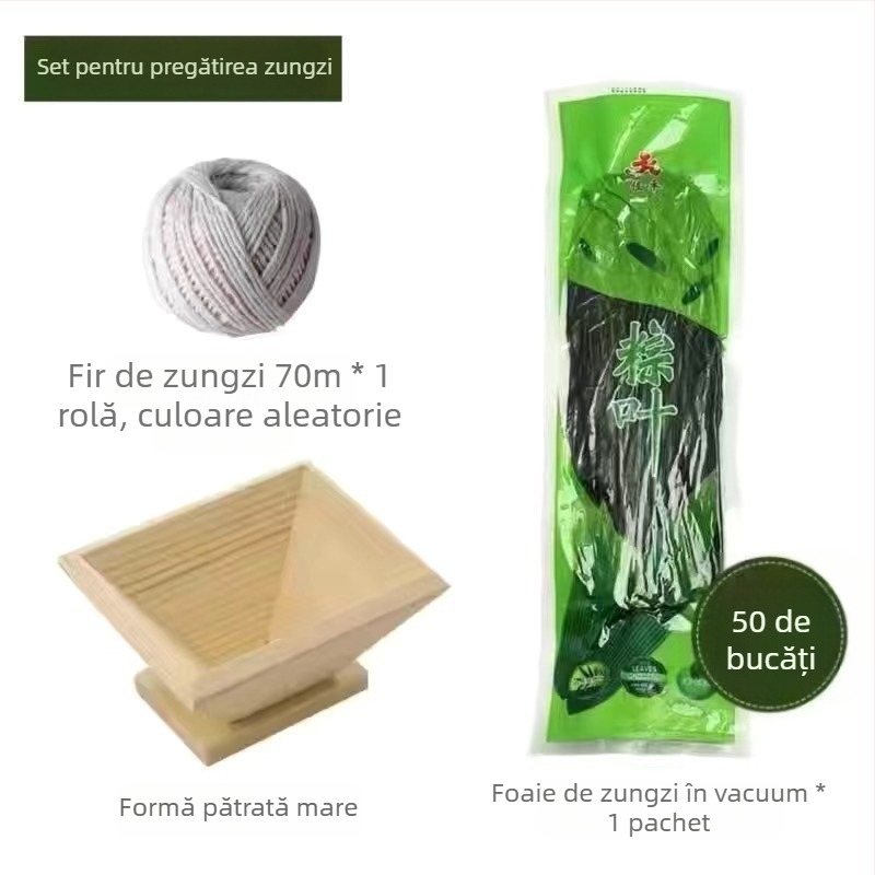 Formă pentru zongzi din lemn masiv; forme triunghiulare și pătrate; imprimare logo disponibilă.