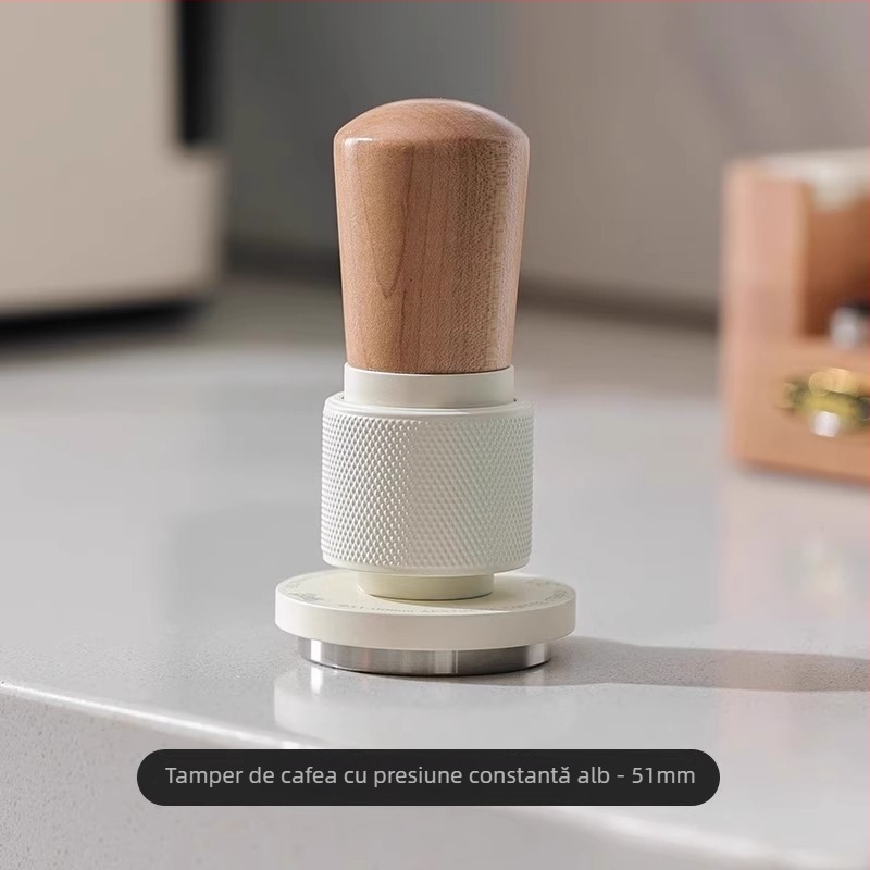 Tamper de cafe Bincoo, din oțel inoxidabil 304 + arțar tare + aliaj de aluminiu, stil modern minimalist, stil simplu