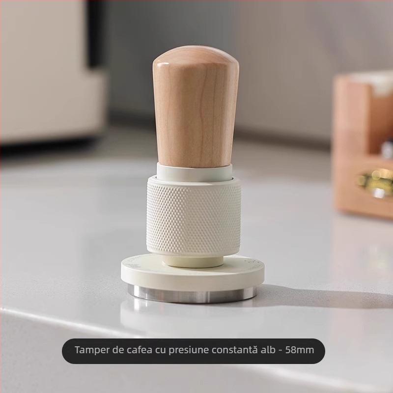 Tamper de cafe Bincoo, din oțel inoxidabil 304 + arțar tare + aliaj de aluminiu, stil modern minimalist, stil simplu