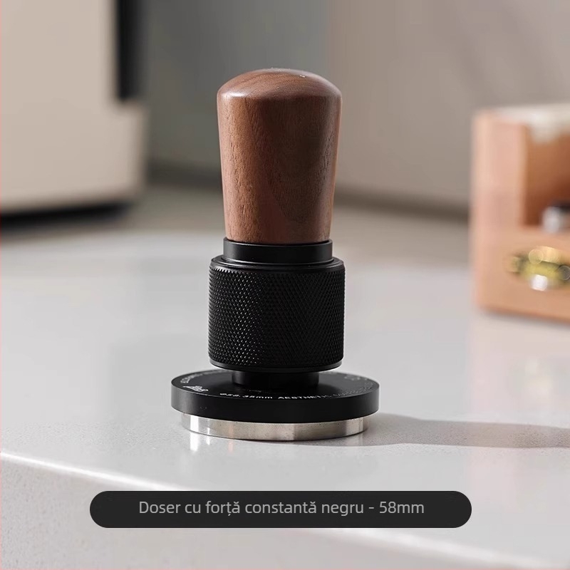 Tamper de cafe Bincoo, din oțel inoxidabil 304 + arțar tare + aliaj de aluminiu, stil modern minimalist, stil simplu