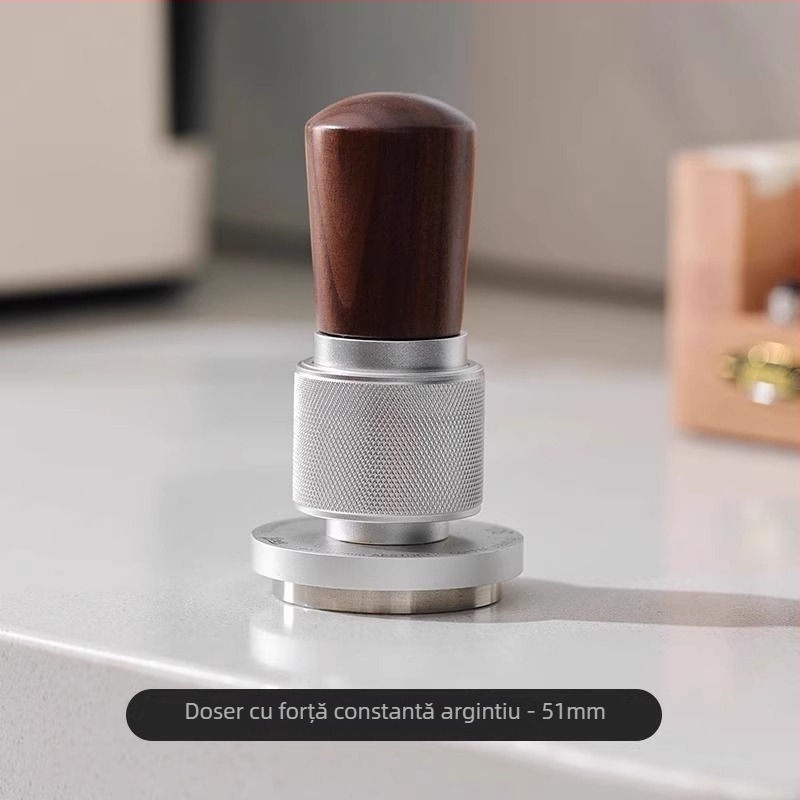 Tamper de cafe Bincoo, din oțel inoxidabil 304 + arțar tare + aliaj de aluminiu, stil modern minimalist, stil simplu