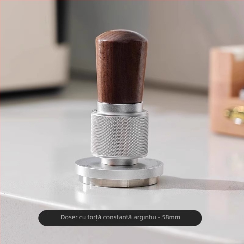 Tamper de cafe Bincoo, din oțel inoxidabil 304 + arțar tare + aliaj de aluminiu, stil modern minimalist, stil simplu