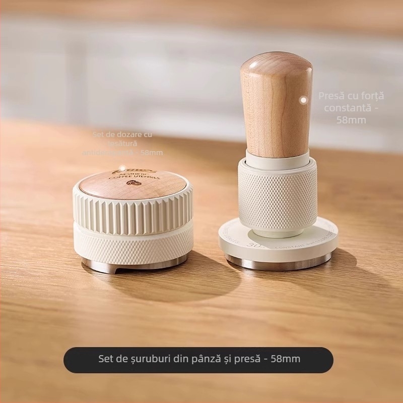 Tamper de cafe Bincoo, din oțel inoxidabil 304 + arțar tare + aliaj de aluminiu, stil modern minimalist, stil simplu