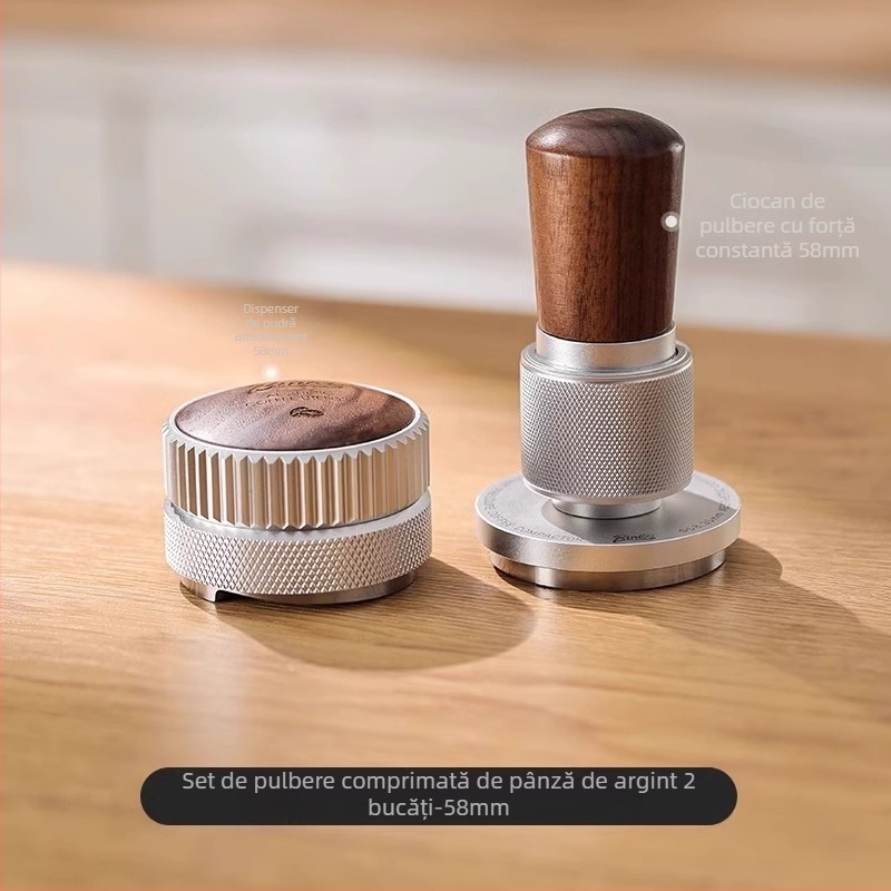 Tamper de cafe Bincoo, din oțel inoxidabil 304 + arțar tare + aliaj de aluminiu, stil modern minimalist, stil simplu