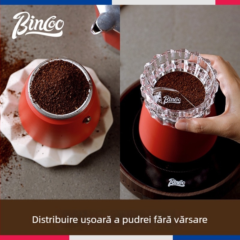 BinCoo Unealtă pentru Praf de Moka Pot cu Țesătură — Plastic ABS, Design Modern Minimalist, Accesoriu de Umplere Praf
