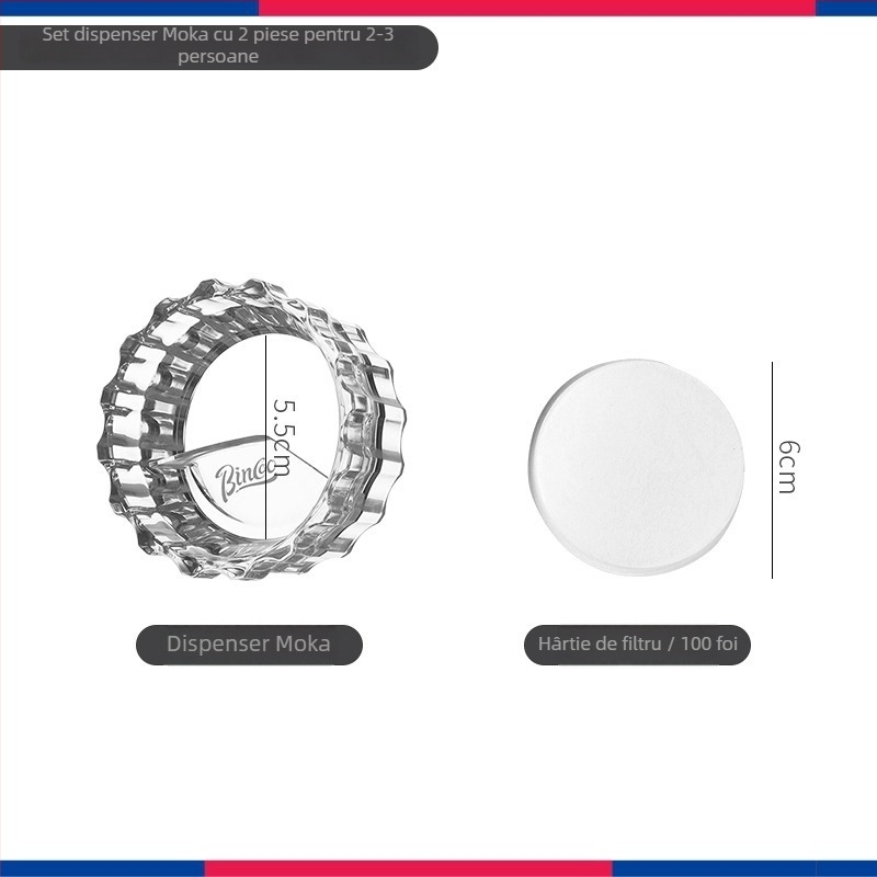 BinCoo Unealtă pentru Praf de Moka Pot cu Țesătură — Plastic ABS, Design Modern Minimalist, Accesoriu de Umplere Praf