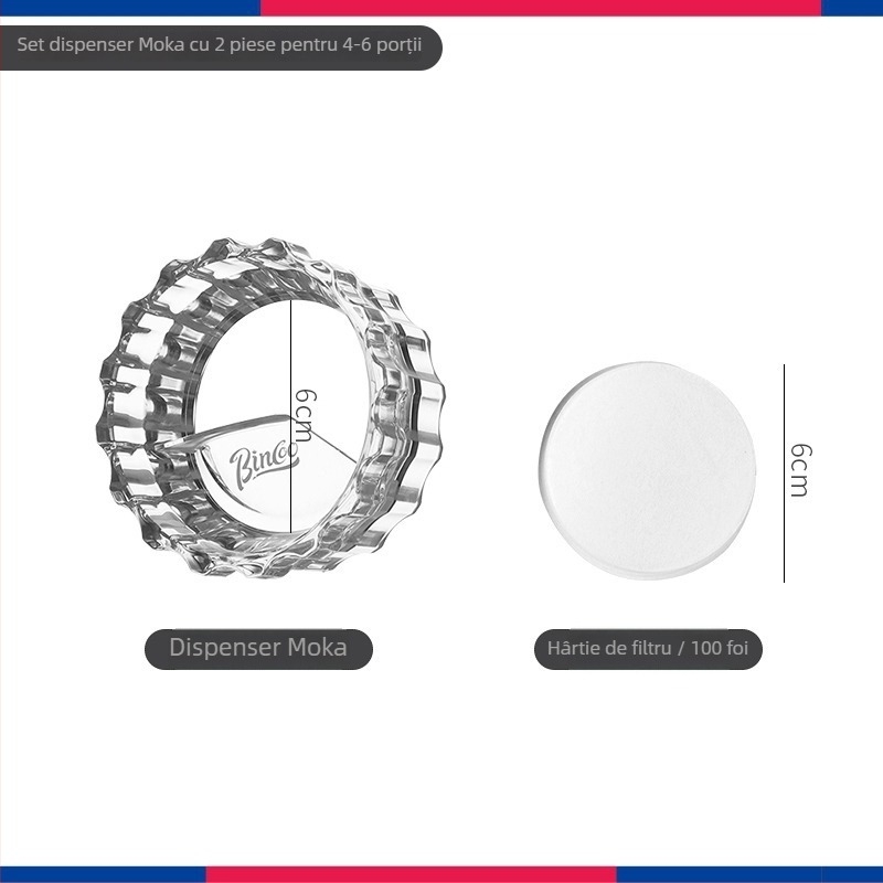 BinCoo Unealtă pentru Praf de Moka Pot cu Țesătură — Plastic ABS, Design Modern Minimalist, Accesoriu de Umplere Praf