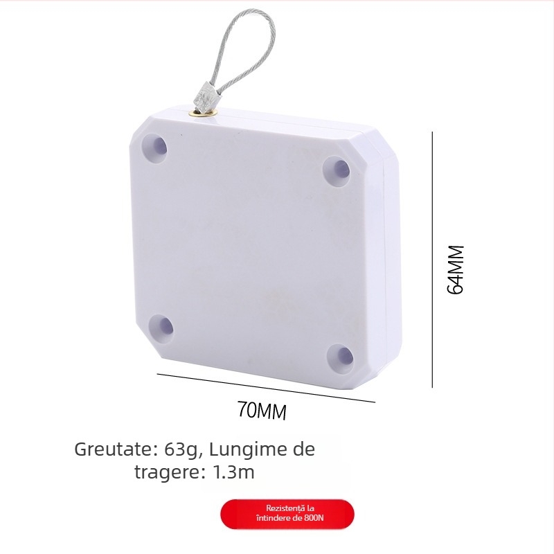 Închizător de uși, fără găuri, simplu, ușor, corp ABS, Închizător simplu de uși, mecanism pentru uși și ferestre