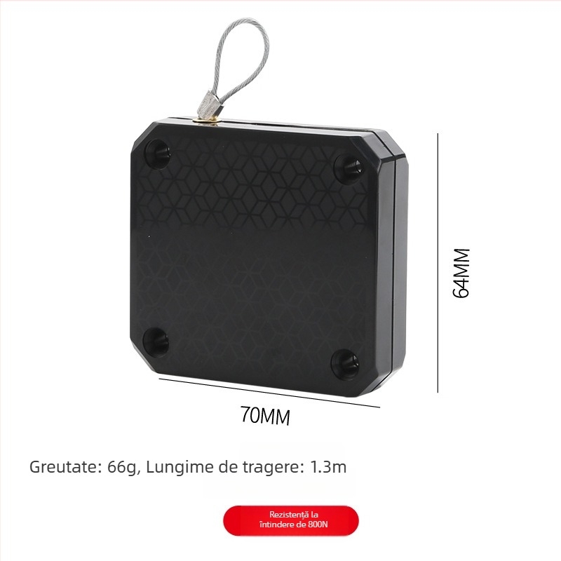 Închizător de uși, fără găuri, simplu, ușor, corp ABS, Închizător simplu de uși, mecanism pentru uși și ferestre