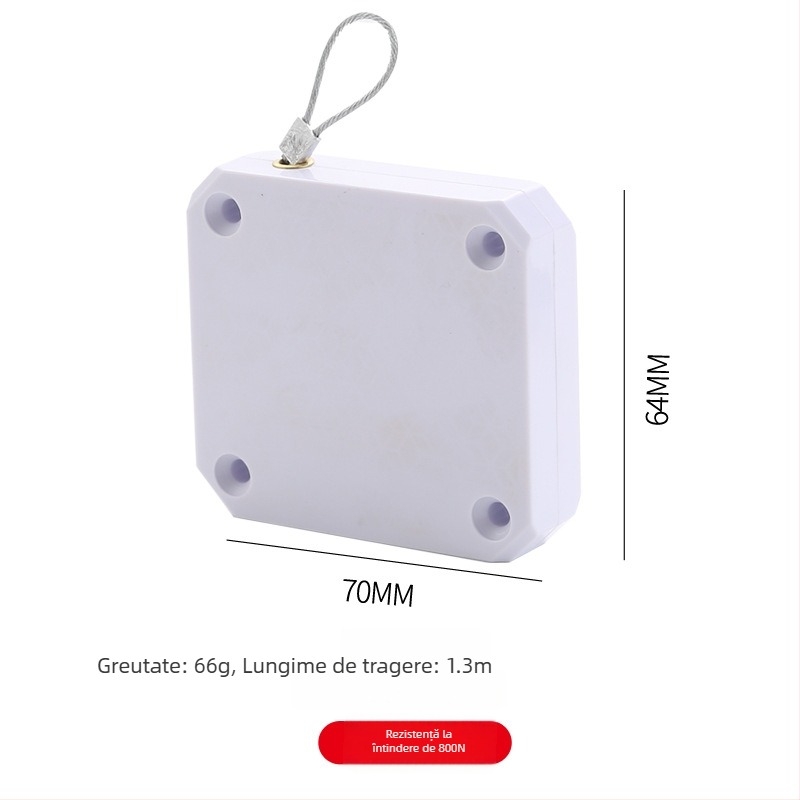 Închizător de uși, fără găuri, simplu, ușor, corp ABS, Închizător simplu de uși, mecanism pentru uși și ferestre