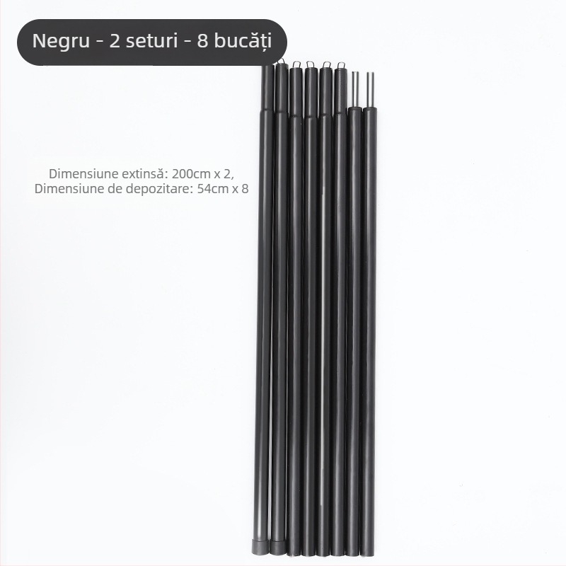 Set bețe de susținere pentru cort/baldachin, 5 secțiuni, 10 secțiuni, din fier, greutate 900 g, DAWN TRIP/Liver