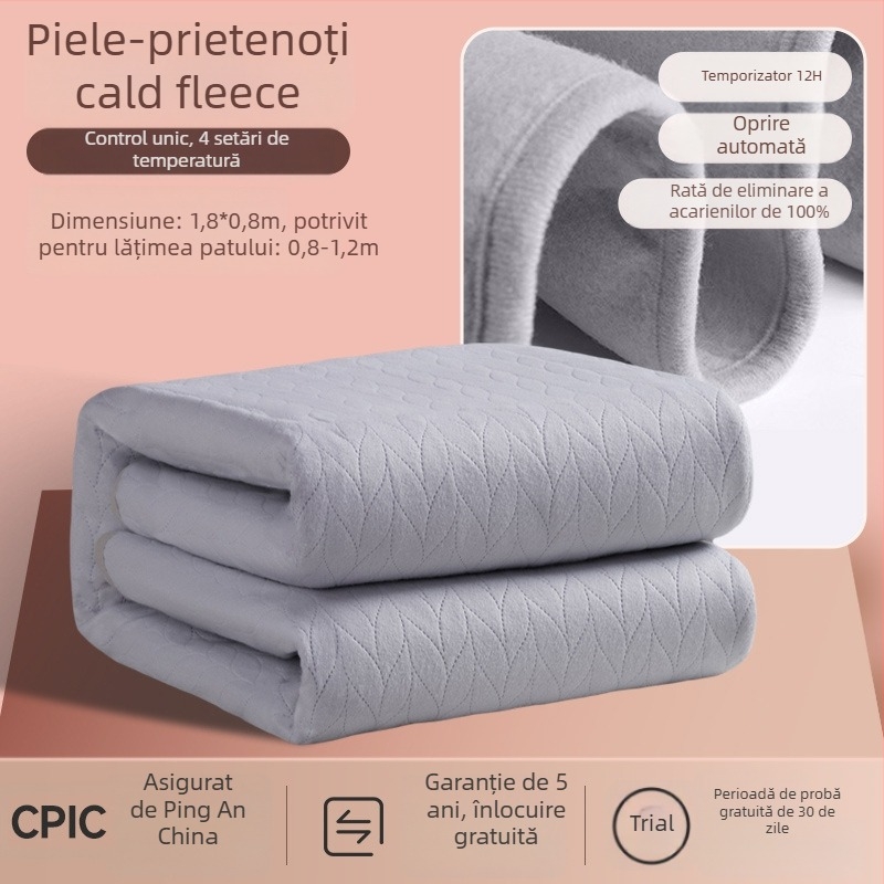 Pătură electrică Antarctic, stil Nordic, material nețesut, alimentare AC, greutate 1500 g