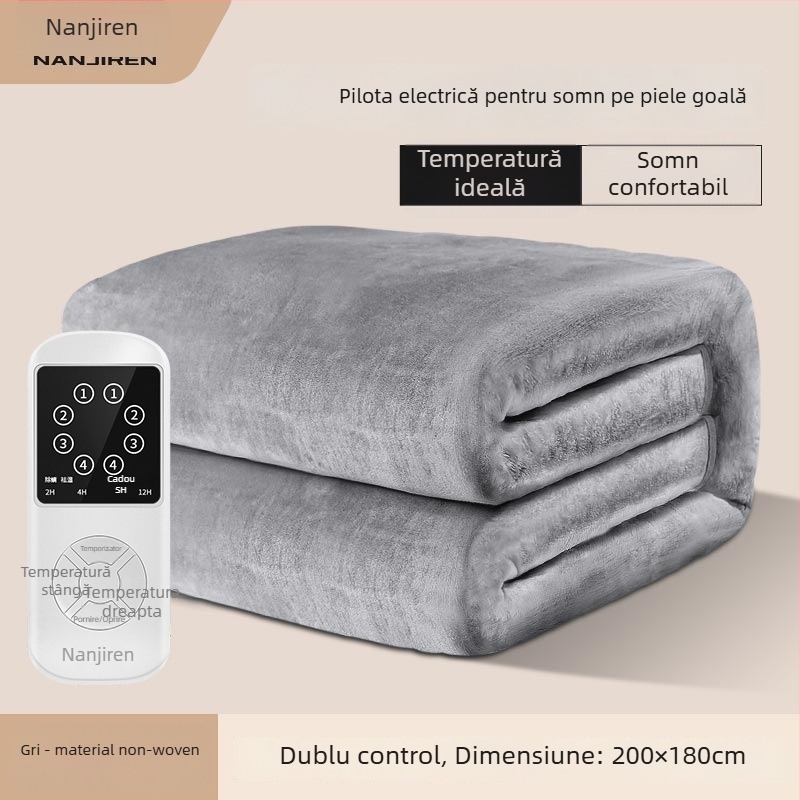 Pătură electrică Antarctic, stil Nordic, material nețesut, alimentare AC, greutate 1500 g
