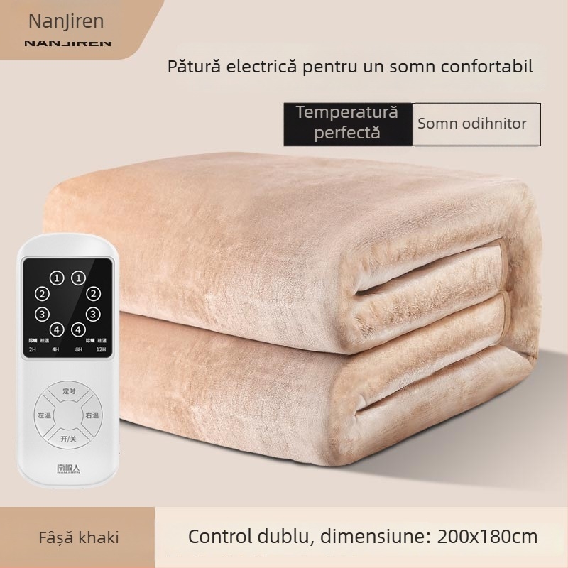 Pătură electrică Antarctic, stil Nordic, material nețesut, alimentare AC, greutate 1500 g