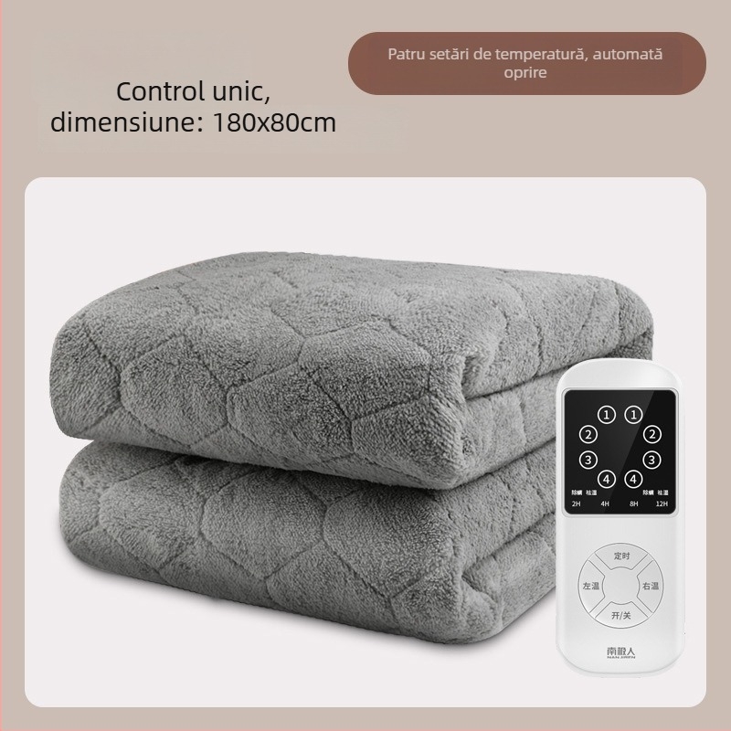 Pătură electrică Antarctic, stil Nordic, material nețesut, alimentare AC, greutate 1500 g