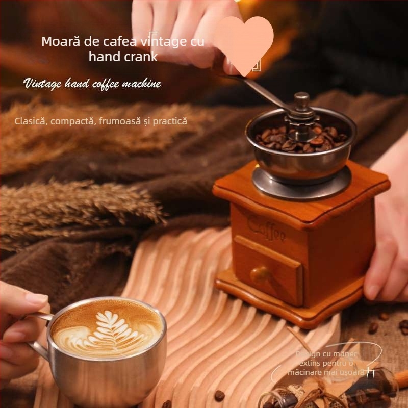 Râșniță de cafea manuală și aparat de cafea cu acționare manuală – toate într-un singur set portabil pentru uz casnic (manual, acționare manuală, toate într-unul, portabil, uz casnic)