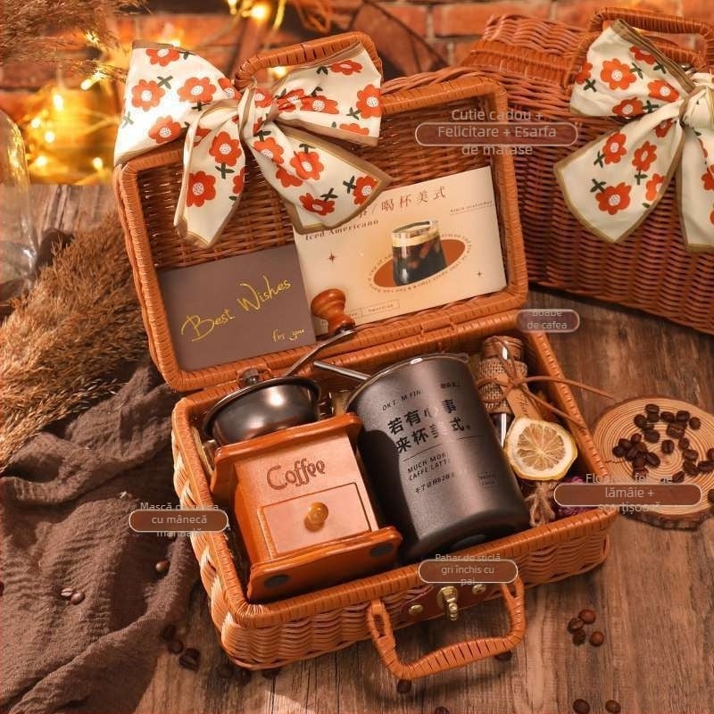 Râșniță de cafea manuală și aparat de cafea cu acționare manuală – toate într-un singur set portabil pentru uz casnic (manual, acționare manuală, toate într-unul, portabil, uz casnic)