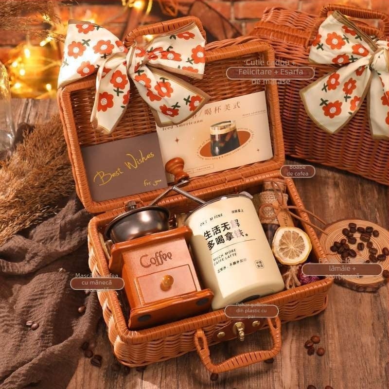 Râșniță de cafea manuală și aparat de cafea cu acționare manuală – toate într-un singur set portabil pentru uz casnic (manual, acționare manuală, toate într-unul, portabil, uz casnic)