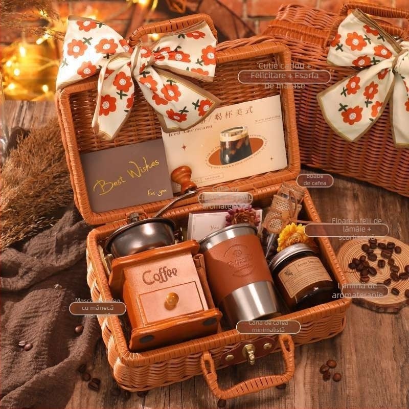 Râșniță de cafea manuală și aparat de cafea cu acționare manuală – toate într-un singur set portabil pentru uz casnic (manual, acționare manuală, toate într-unul, portabil, uz casnic)