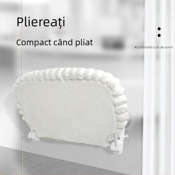Hamac pliabil din pluș pentru pisici, pentru fereastră – ventuze puternice pentru agățare, utilizare în interior, pentru pisici, sezoane iarnă/primăvară/toamnă