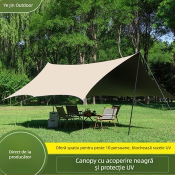 Canopy din Oxford, asamblare necesară, utilizare 4-sezoane, pentru 2–6 persoane, cadru metalic, țesătură exterioară impermeabilă 1500–2000 mm