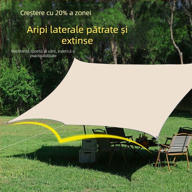 Canopy din Oxford, asamblare necesară, utilizare 4-sezoane, pentru 2–6 persoane, cadru metalic, țesătură exterioară impermeabilă 1500–2000 mm