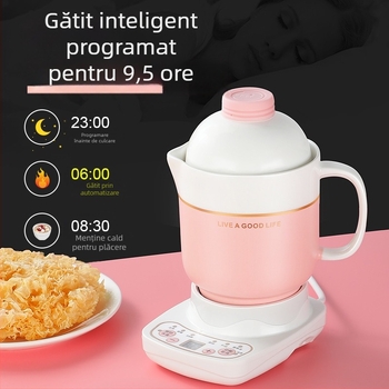 Cana electrică ceramică pentru sănătate, încălzire pe șasiu, 360W, capacitate 0,6–1,0L, protecție la supraîncălzire, 1–2 porții