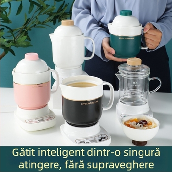 Cana electrică ceramică pentru sănătate, încălzire pe șasiu, 360W, capacitate 0,6–1,0L, protecție la supraîncălzire, 1–2 porții