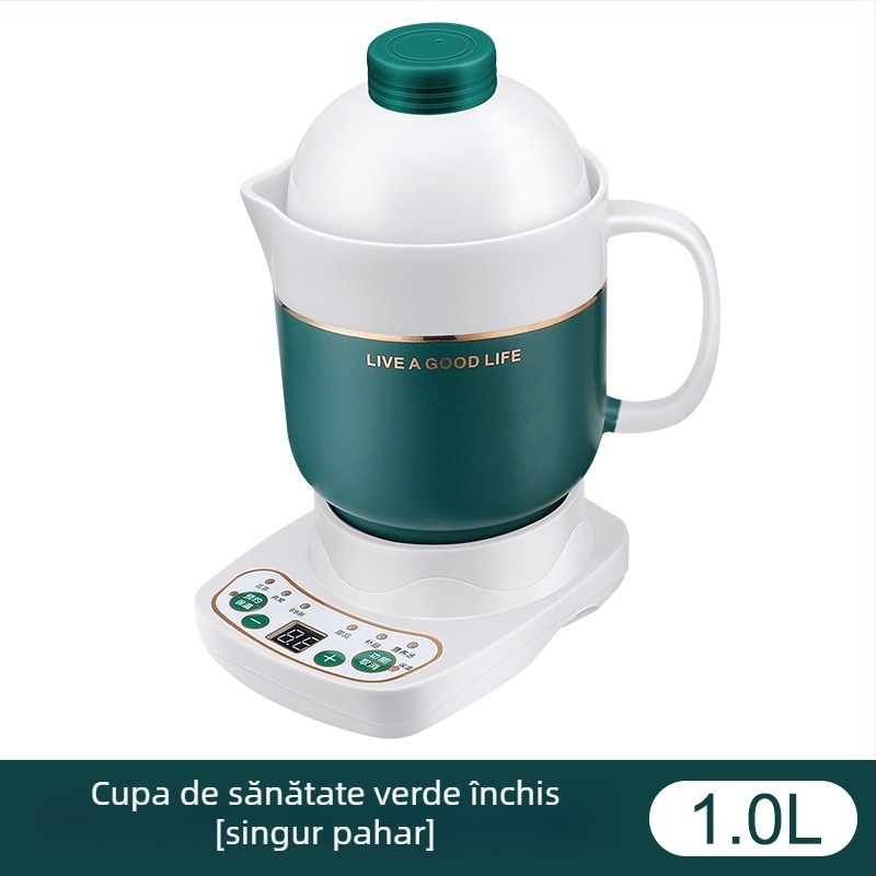 Cana electrică ceramică pentru sănătate, încălzire pe șasiu, 360W, capacitate 0,6–1,0L, protecție la supraîncălzire, 1–2 porții