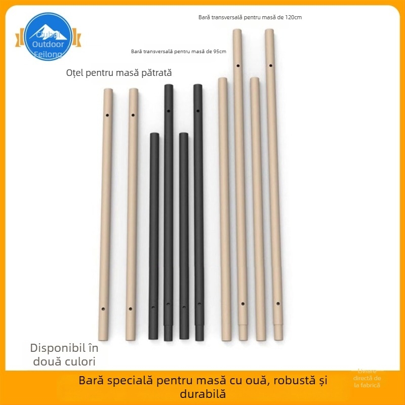 Masă de camping pliabilă cu panou, cadru de susținere și grindă transversală din oțel carbon (seria corturi, marcă: Other, material: oțel carbon)