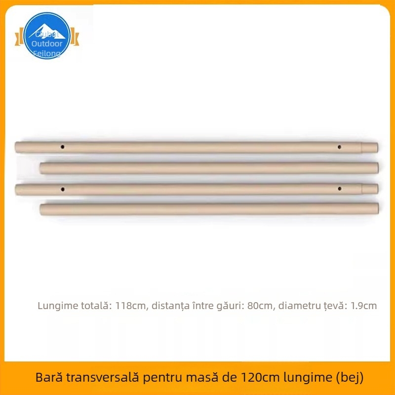 Masă de camping pliabilă cu panou, cadru de susținere și grindă transversală din oțel carbon (seria corturi, marcă: Other, material: oțel carbon)