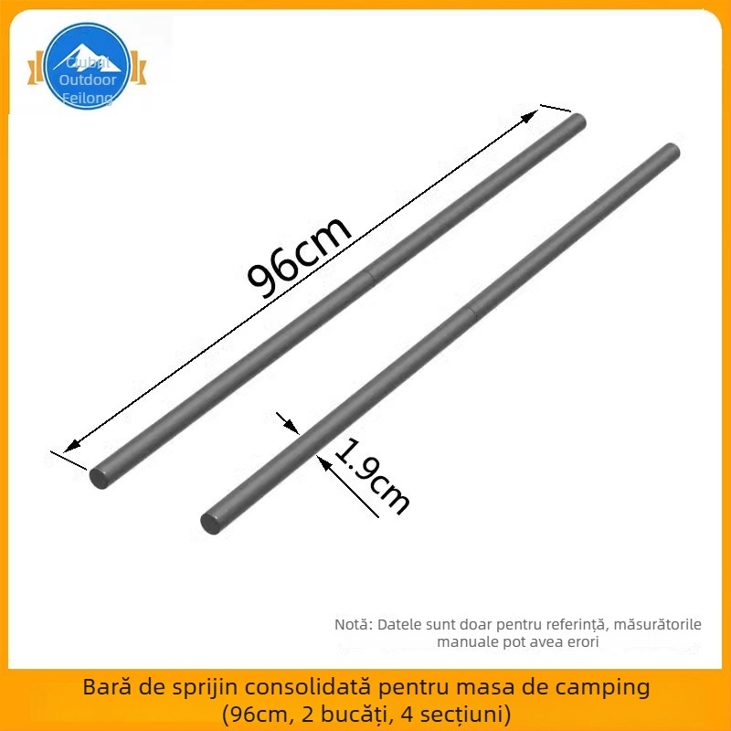 Masă de camping pliabilă cu panou, cadru de susținere și grindă transversală din oțel carbon (seria corturi, marcă: Other, material: oțel carbon)