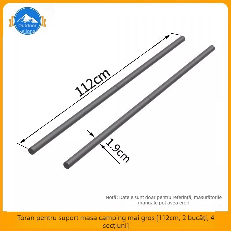 Masă de camping pliabilă cu panou, cadru de susținere și grindă transversală din oțel carbon (seria corturi, marcă: Other, material: oțel carbon)