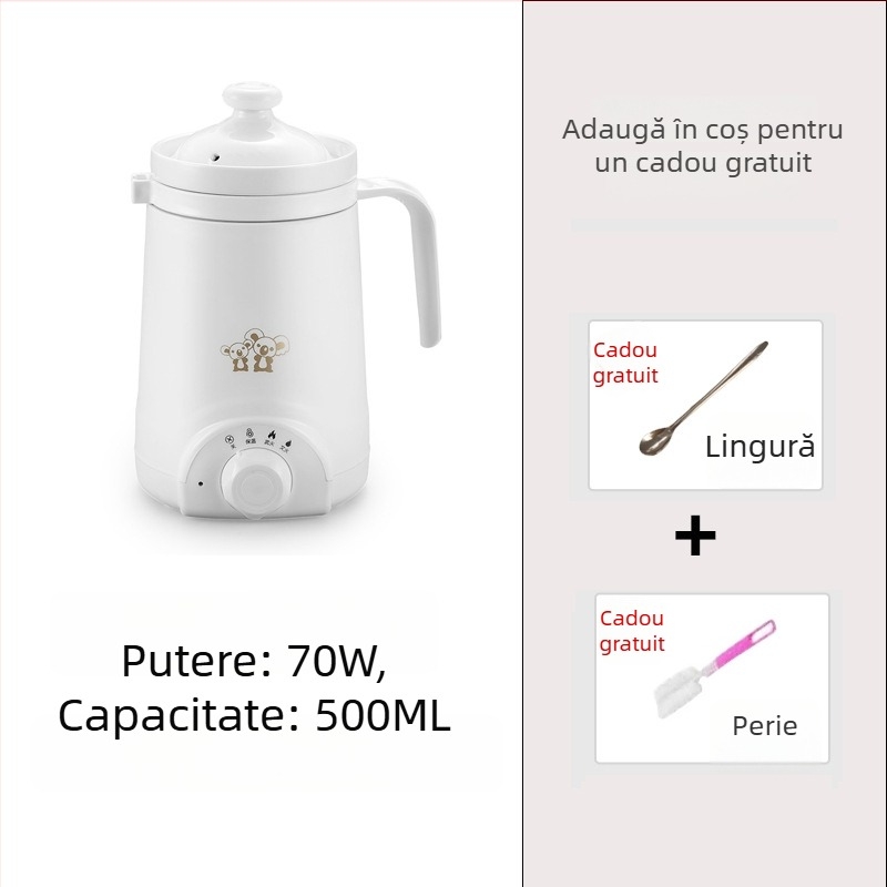 Ceașcă electrică de încălzire cu plită încorporată, brand Emperor Meal, putere sub 1000 W, capacitate sub 1 L, cablu de alimentare 0,7 m, potrivită pentru 1–2 persoane