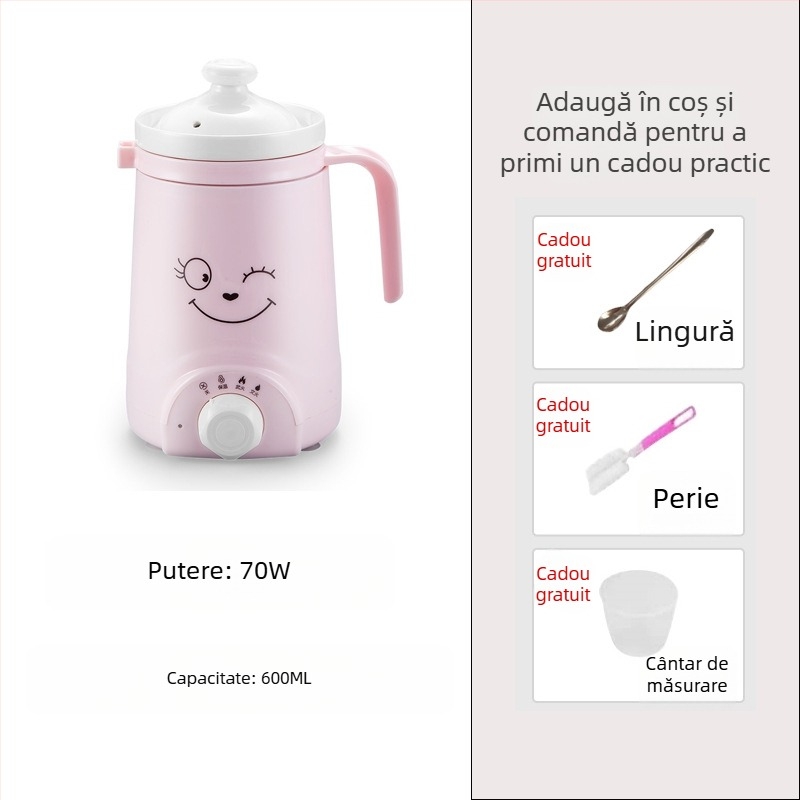 Ceașcă electrică de încălzire cu plită încorporată, brand Emperor Meal, putere sub 1000 W, capacitate sub 1 L, cablu de alimentare 0,7 m, potrivită pentru 1–2 persoane
