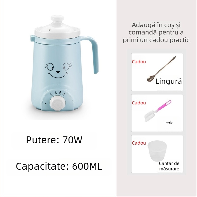 Ceașcă electrică de încălzire cu plită încorporată, brand Emperor Meal, putere sub 1000 W, capacitate sub 1 L, cablu de alimentare 0,7 m, potrivită pentru 1–2 persoane