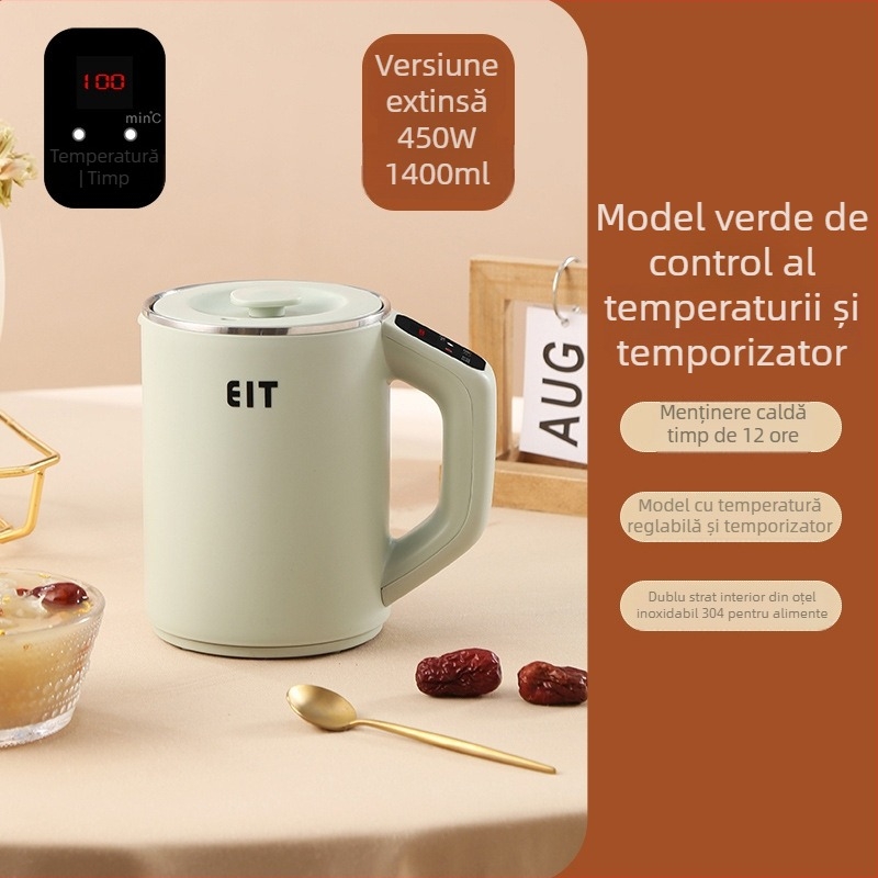 Far Light Cană Electrică pentru Ceai Sănătos, 800 ml, 300 W, placă de încălzire încorporată, pentru 1–2 persoane