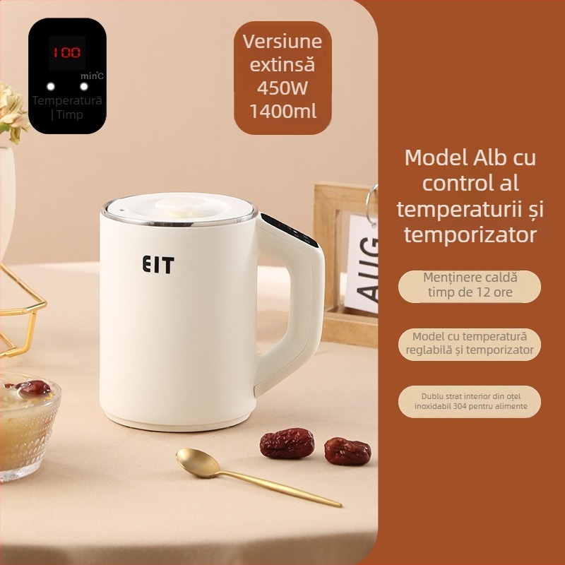 Far Light Cană Electrică pentru Ceai Sănătos, 800 ml, 300 W, placă de încălzire încorporată, pentru 1–2 persoane