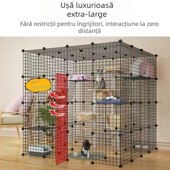 Cușcă de pisică din fier pentru interior — cuib/cușcă pentru animale de companie