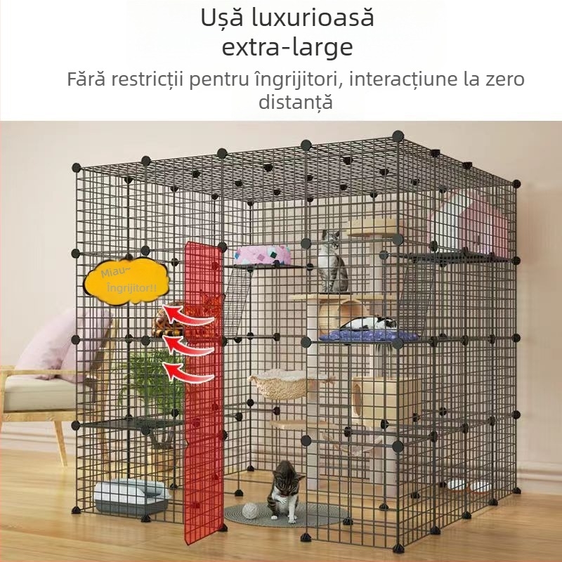 Cușcă de pisică din fier pentru interior — cuib/cușcă pentru animale de companie