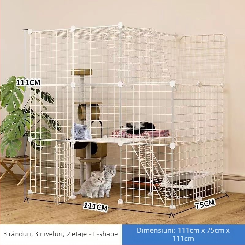 Cușcă de pisică din fier pentru interior — cuib/cușcă pentru animale de companie