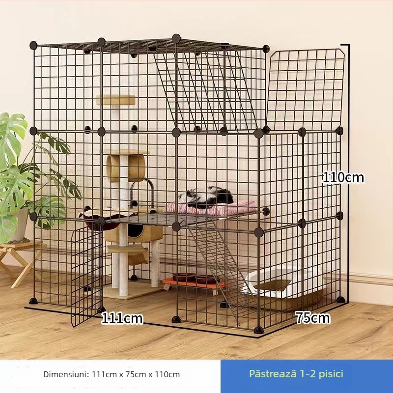 Cușcă de pisică din fier pentru interior — cuib/cușcă pentru animale de companie